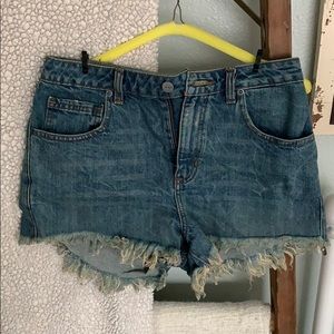 RVCA cut off jean shorts